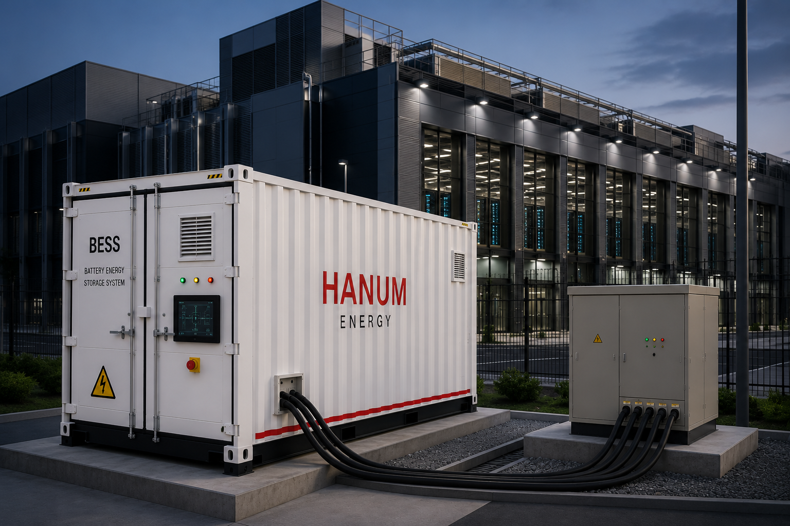 Hanum Energy battery storage system at a data center