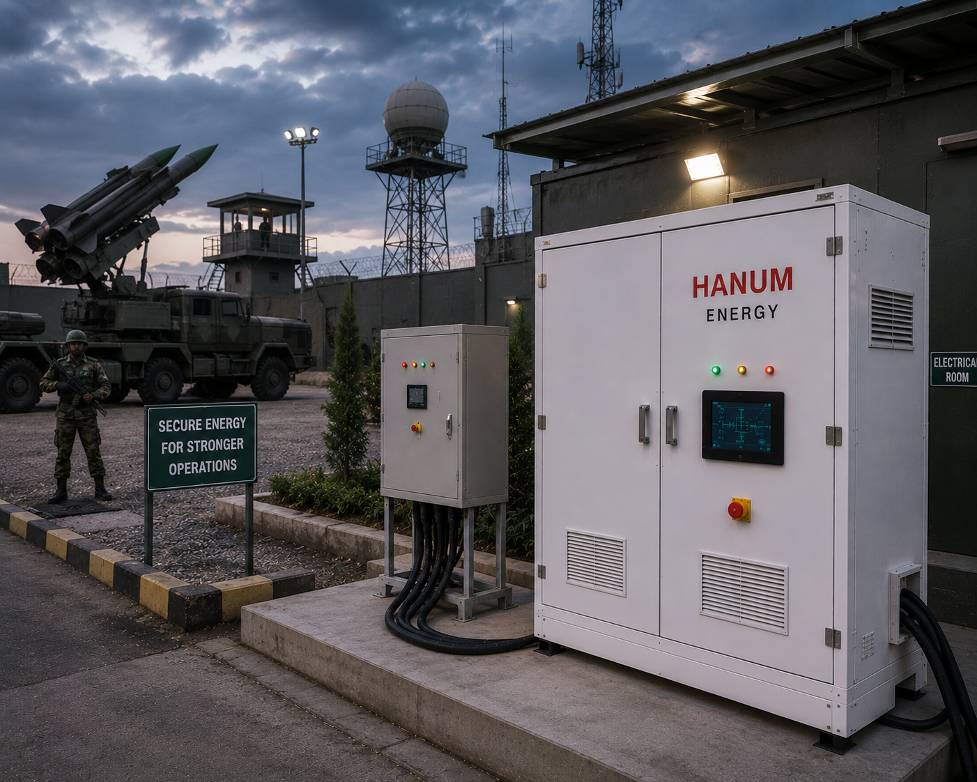 Hanum Energy battery storage in a defense and military microgrid
