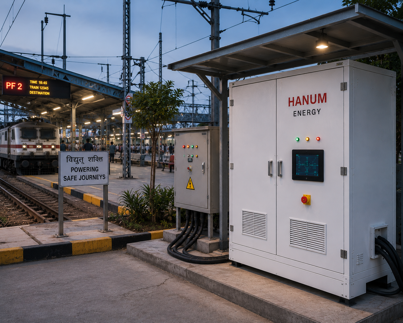 Hanum Energy battery storage at a railway traction substation